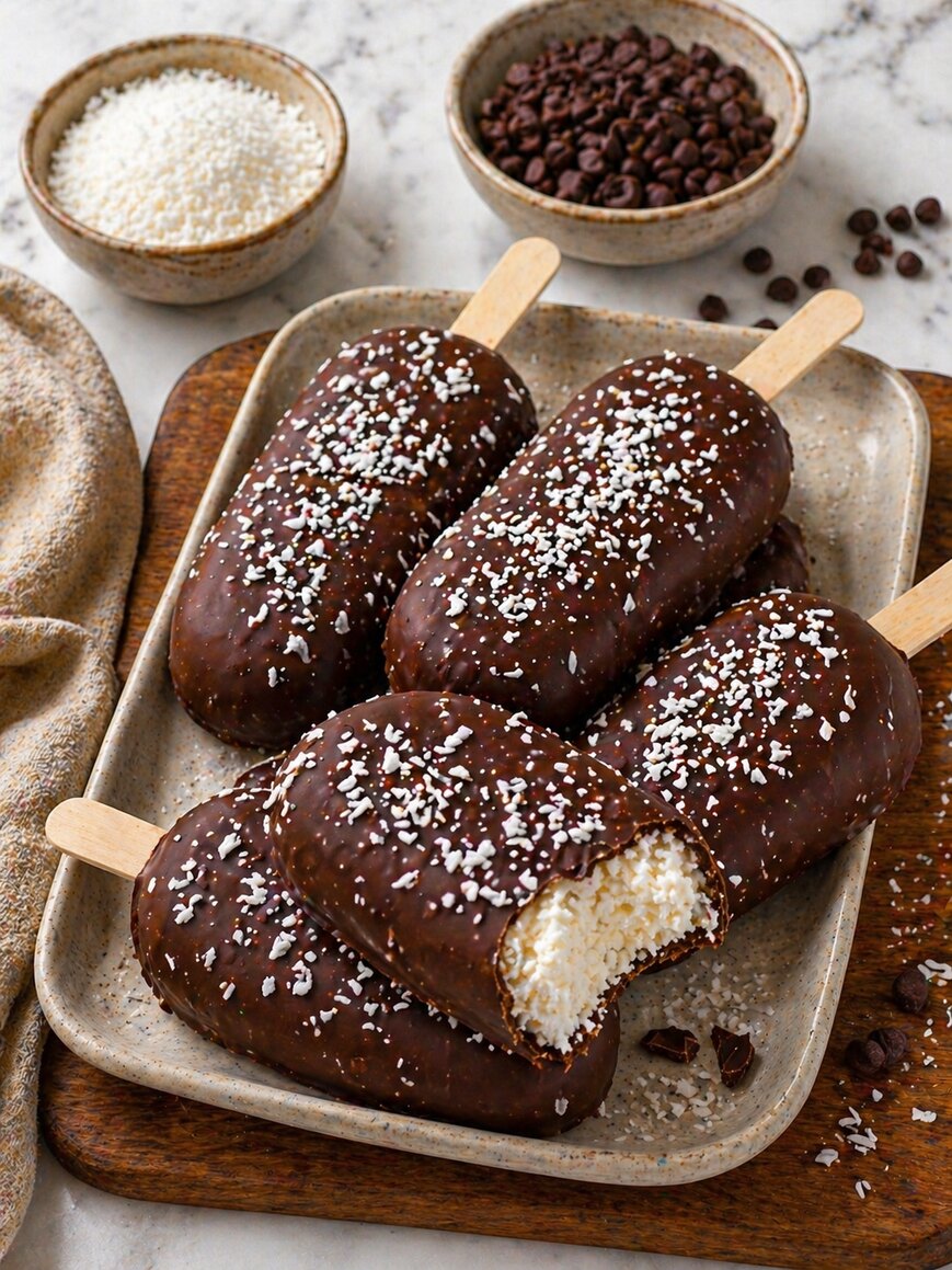 Barres glacées chocolat et coco ultra décadentes