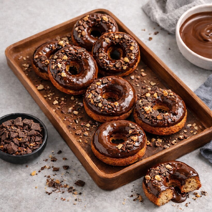 Beignes protéinés moelleux choco-crunch