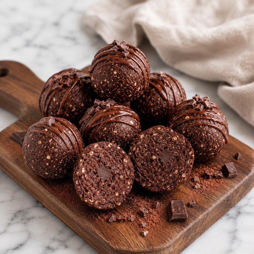 Boules énergie brownie fudge
