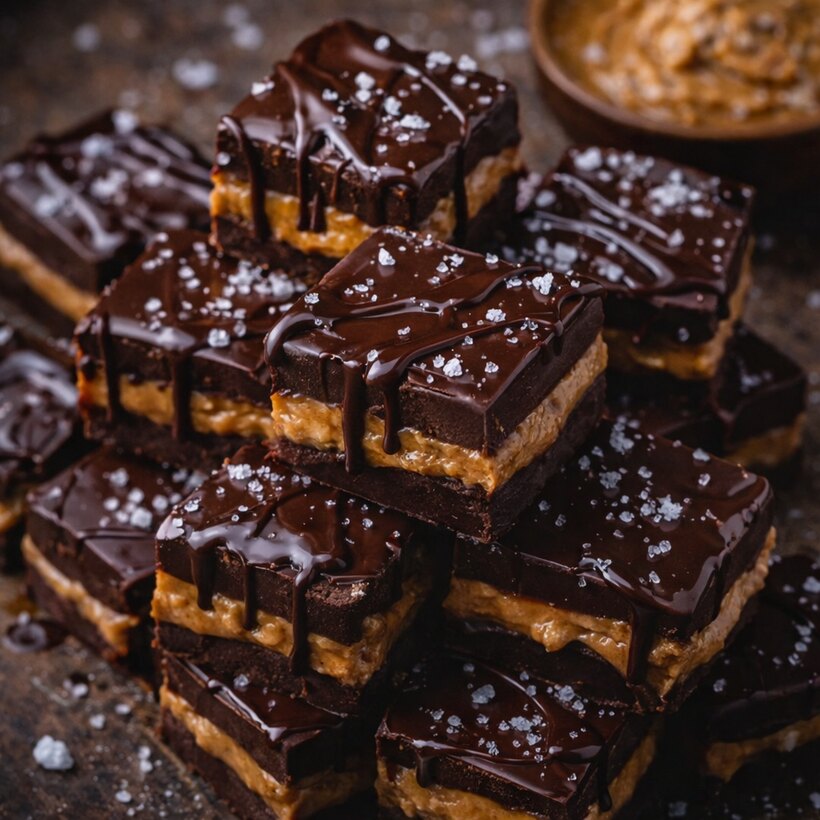 Carrés chocolat et beurre d’amande signature