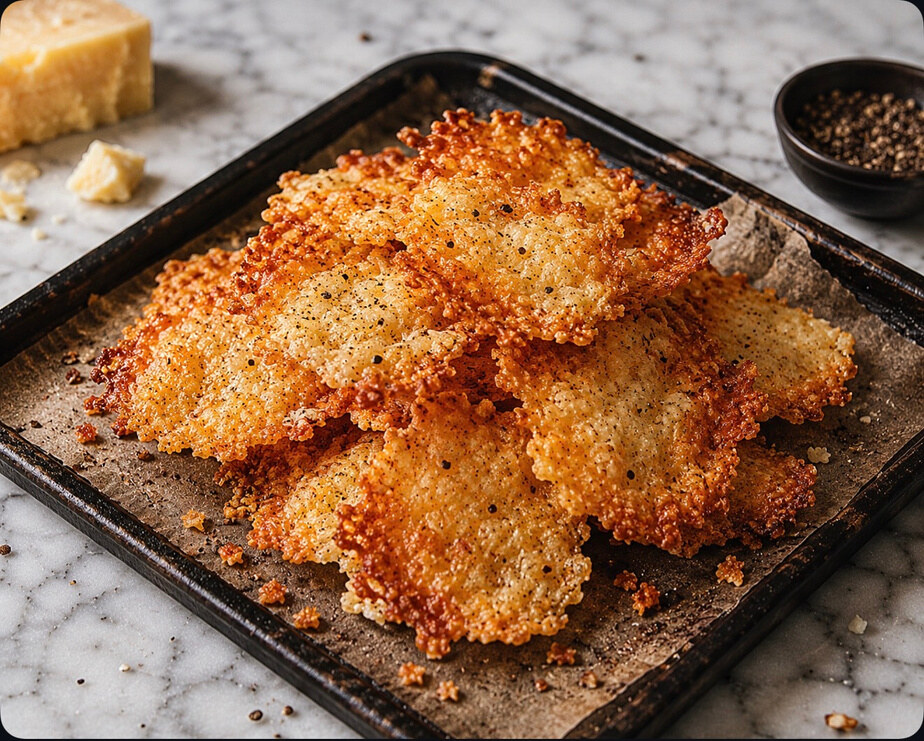 Chips de parmesan croustillantes maison