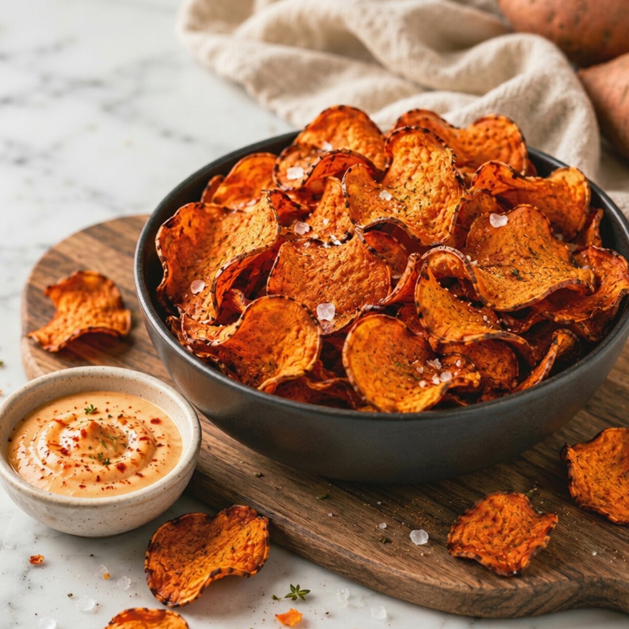 Chips de Patates Douces et Sauce Chipotle