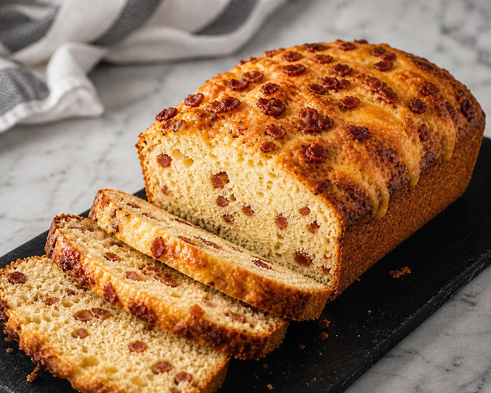 Pain farine d'amande Bacon et fromage ultra moelleux
