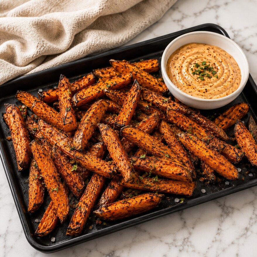 Patates Douces Croustillantes et Sauce Chipotle