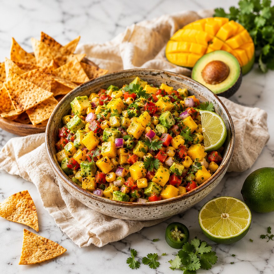 Pico de gallo tropical mangue et avocat