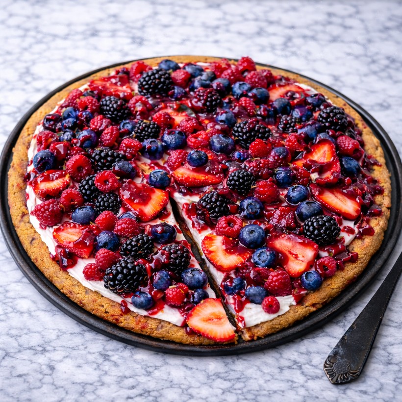 Pizza Explosion de Fruits Rouges