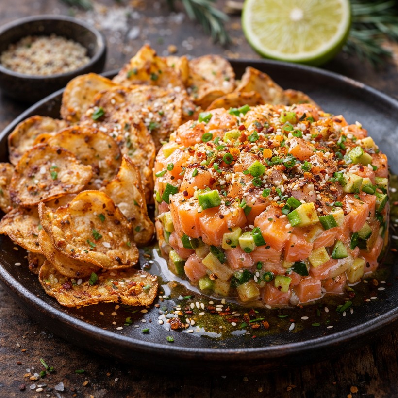 Tartare de Saumon Signature et Chips Croustillantes