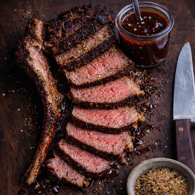 Tomahawk signature BBQ et sauce maison